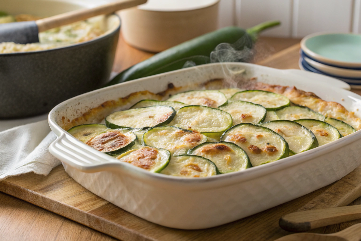 un gratin de courgettes