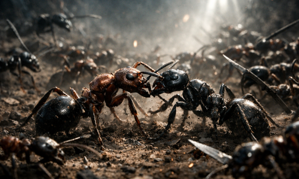 Une colonie de fourmis comme dans le film Fourmiz