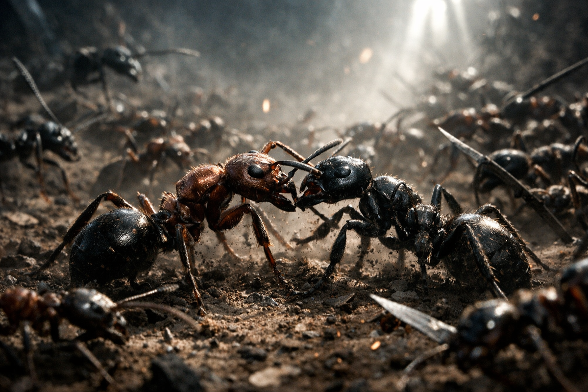 Une colonie de fourmis comme dans le film Fourmiz