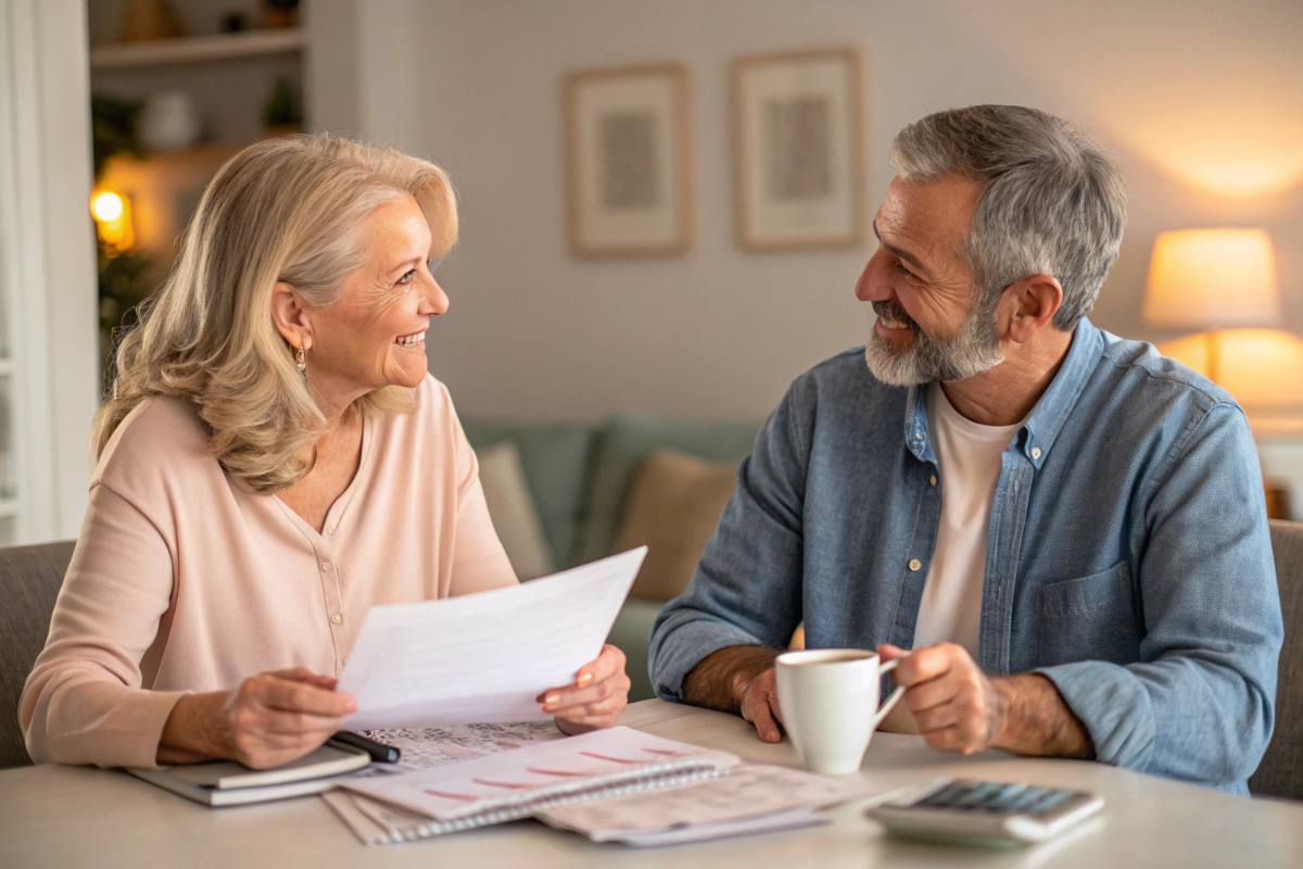 une femme qui discute des habitudes d'épargne avec son mari