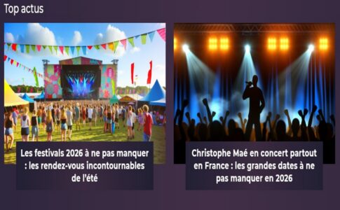 Calendrier et actus musicales de l'été 2026