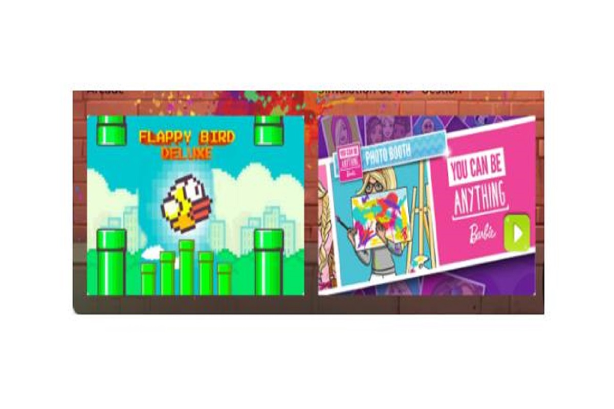 affiches de Flappy Bird Deluxe et Barbie Photo Booth 