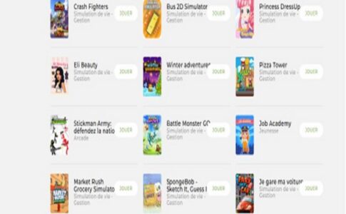 affiches des 5 jeux éducatifs et fun sur Mobijeux