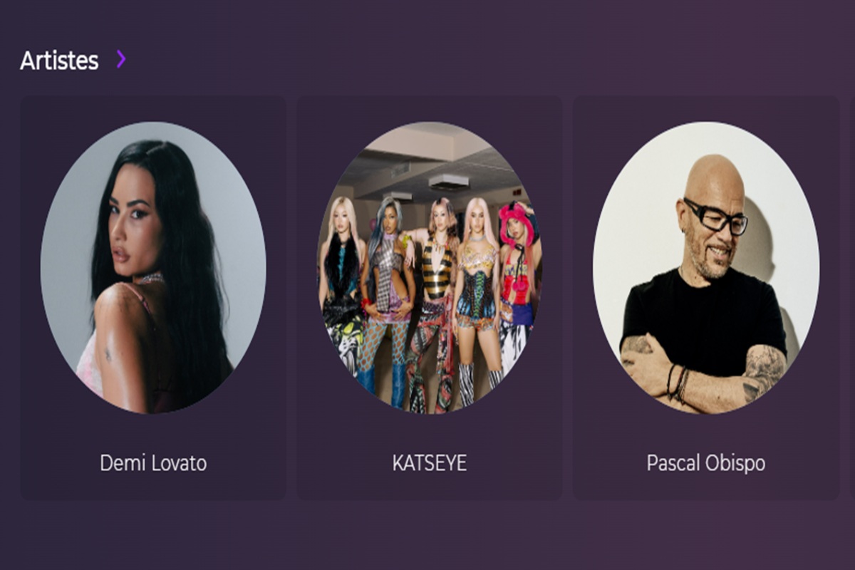 La rubrique Artistes sur Playup