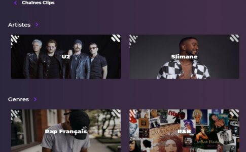 Les chaînes clips sur Playup