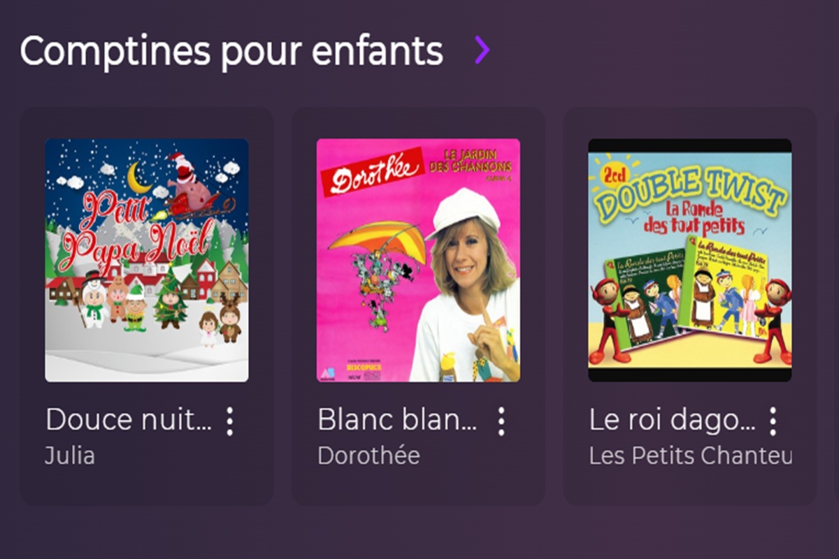 La rubrique Comptines pour enfants de Kids 