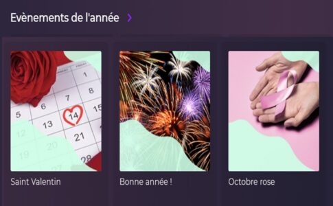 La rubrique Évènements de l'année sur Playup