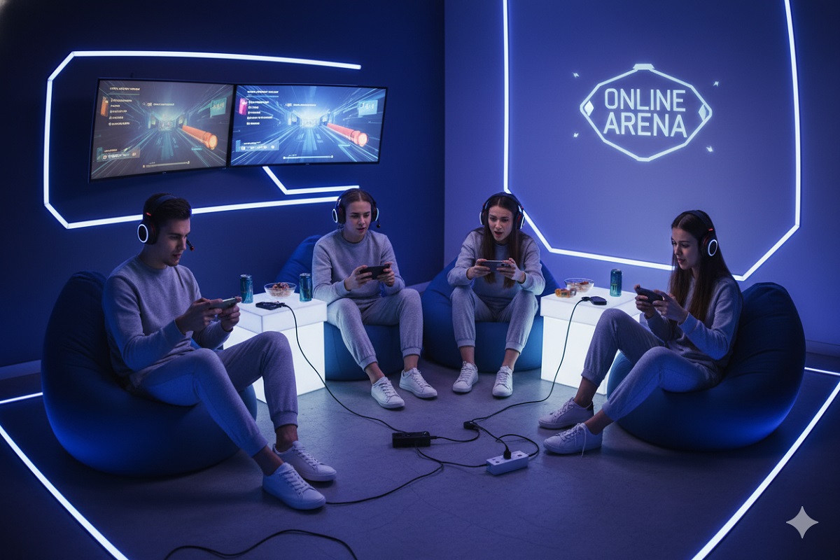 gamers jouant aux 5 jeux éducatifs et fun