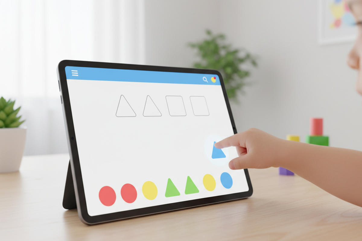Un jeu éducatif sur tablette