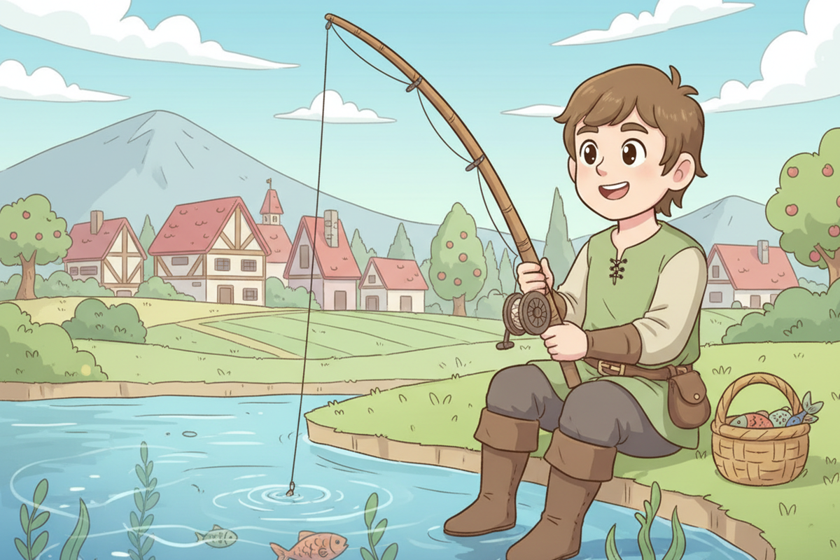 Illustration d’un jeu de pêche