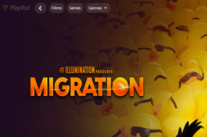 Le film Migration sur PlayVOD