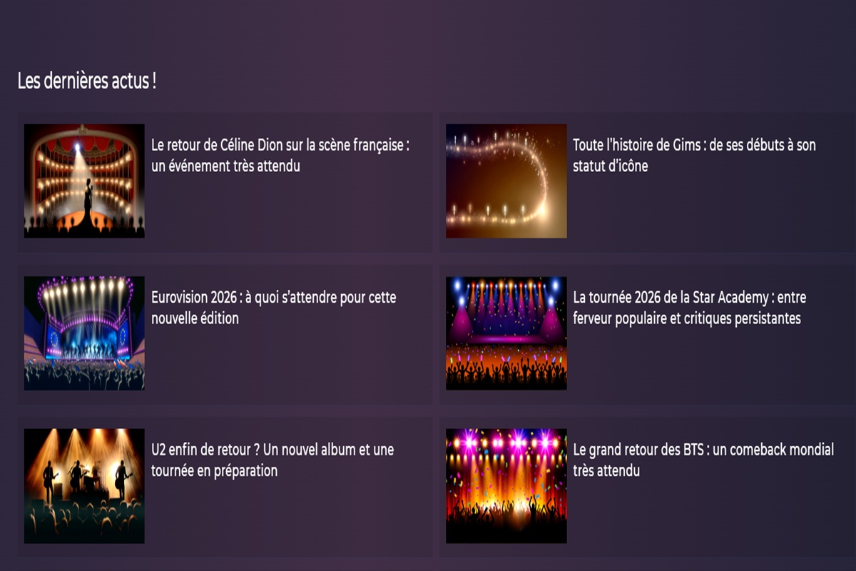 Tournées et retours musicaux 2026