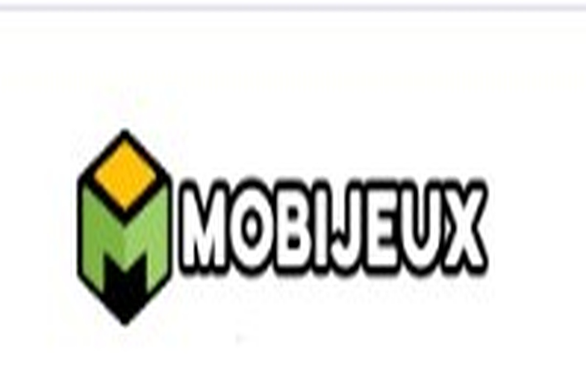  logo de Mobijeux, site proposant Geometry Dash