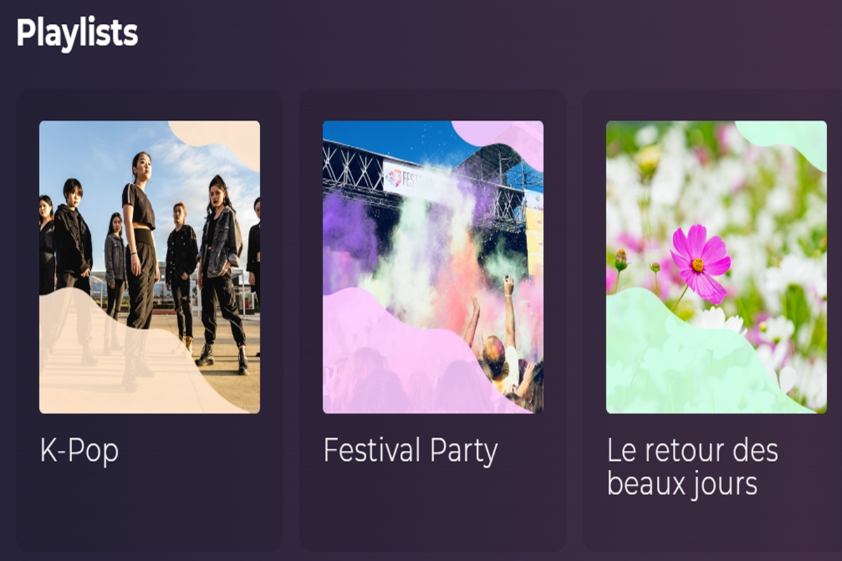 Playlists K-Pop et Festival Party sur Playup