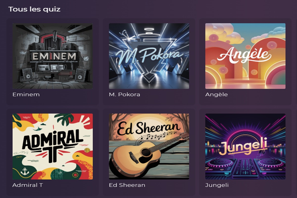 Divers quiz sur Playup