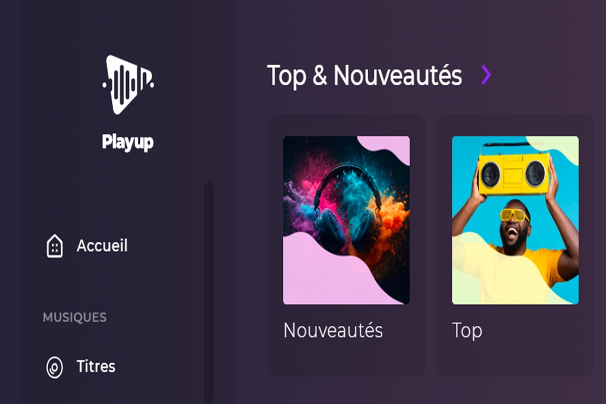 La rubrique Top et Nouveautés sur Playup