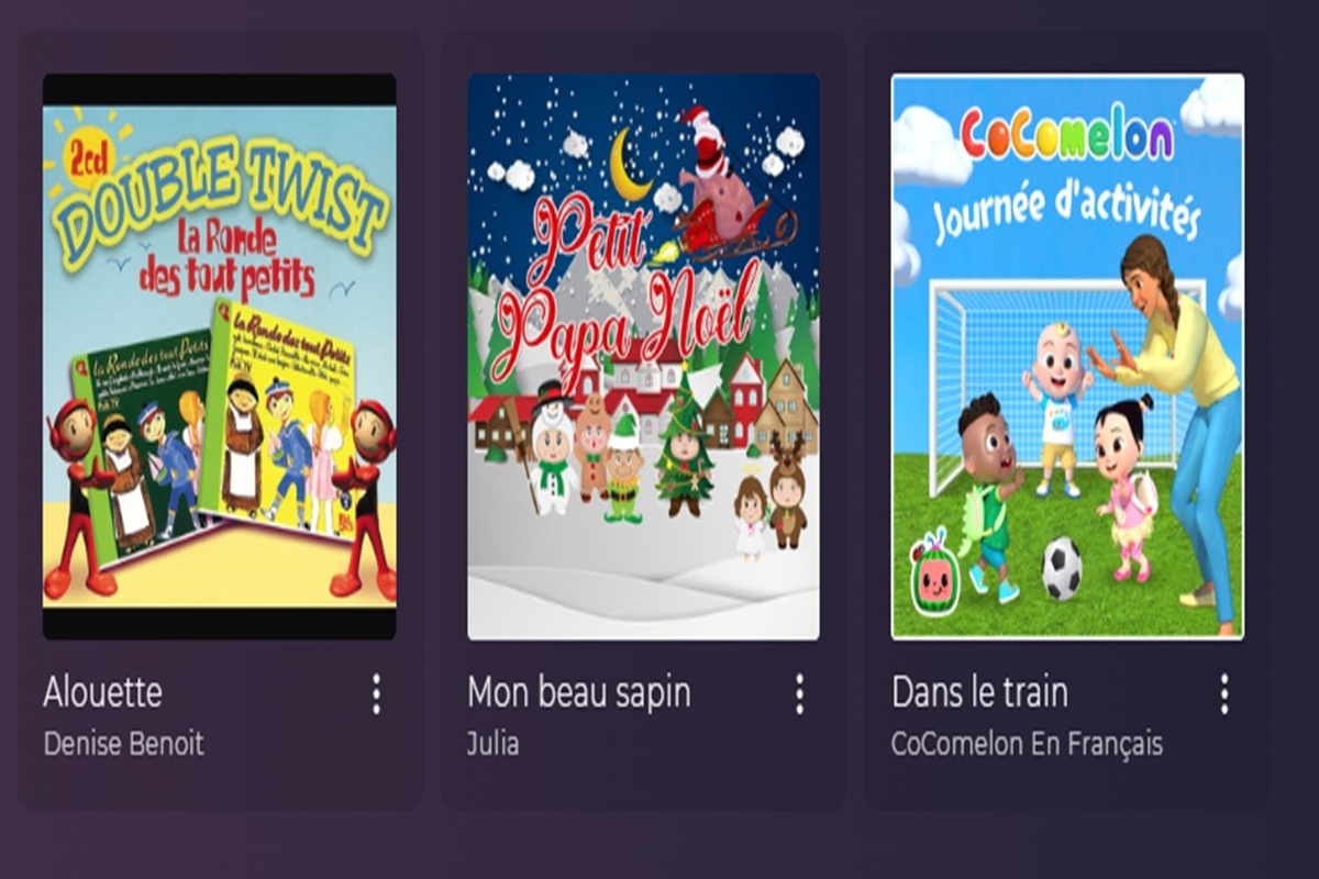 Des comptines sur Playup 