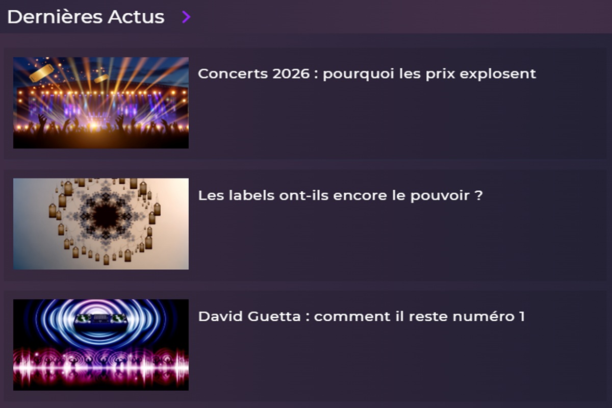 La rubrique Dernières Actus sur Playup 