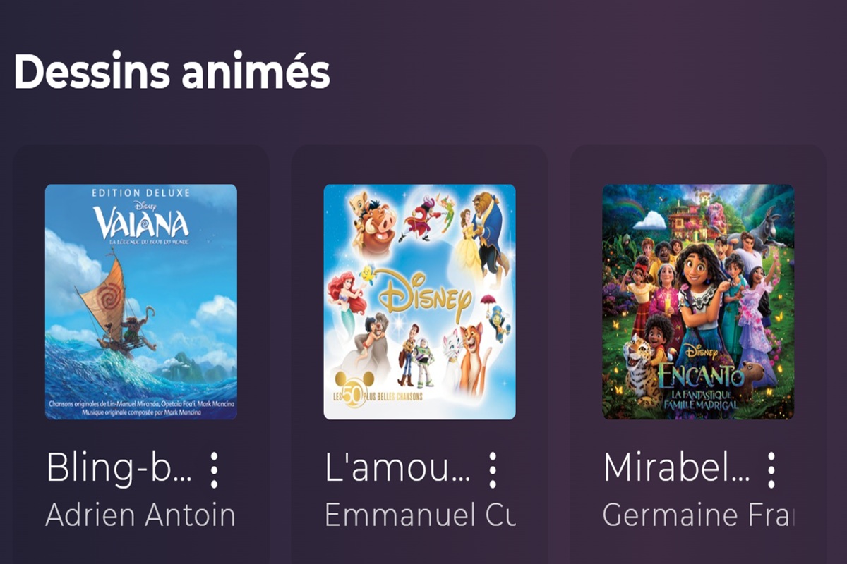 La rubrique Dessins animés sur Playup