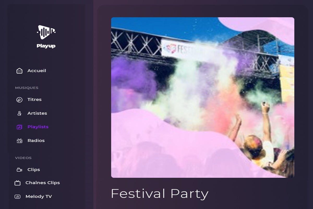 La playlist Festival Party sur Playup