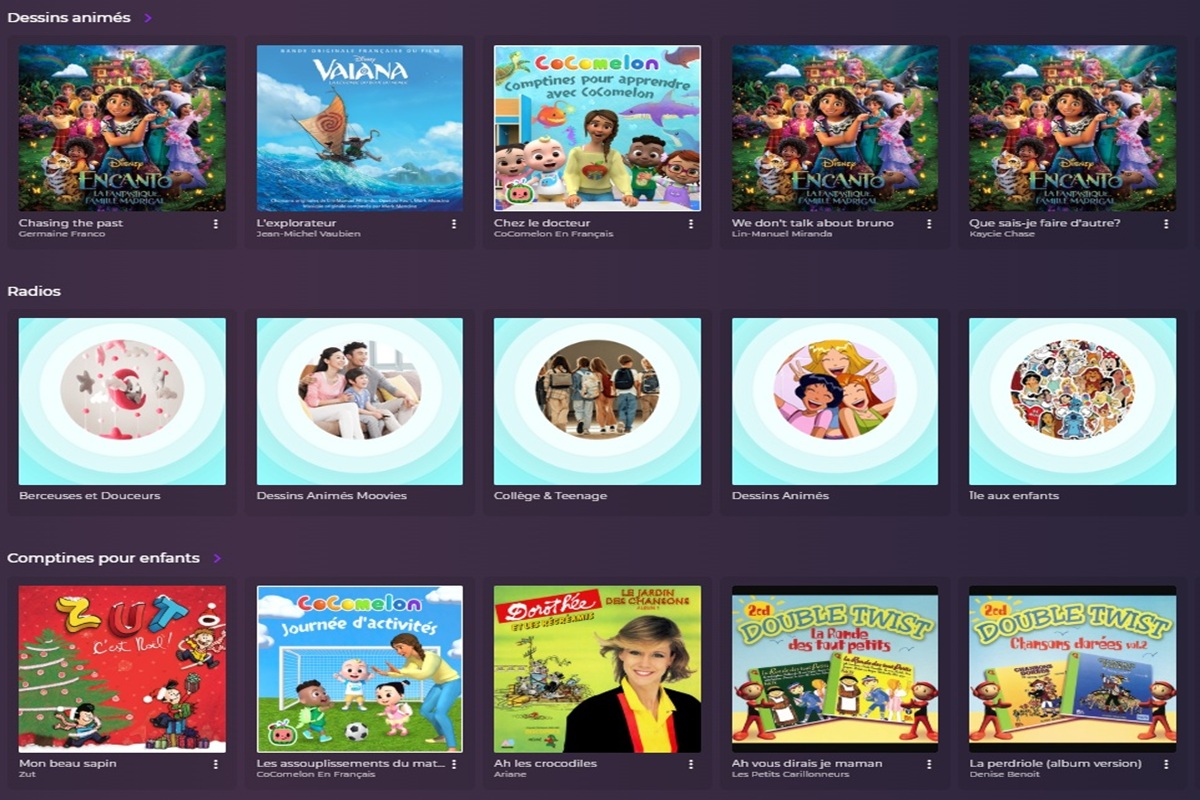 La rubrique Kids de Playup  