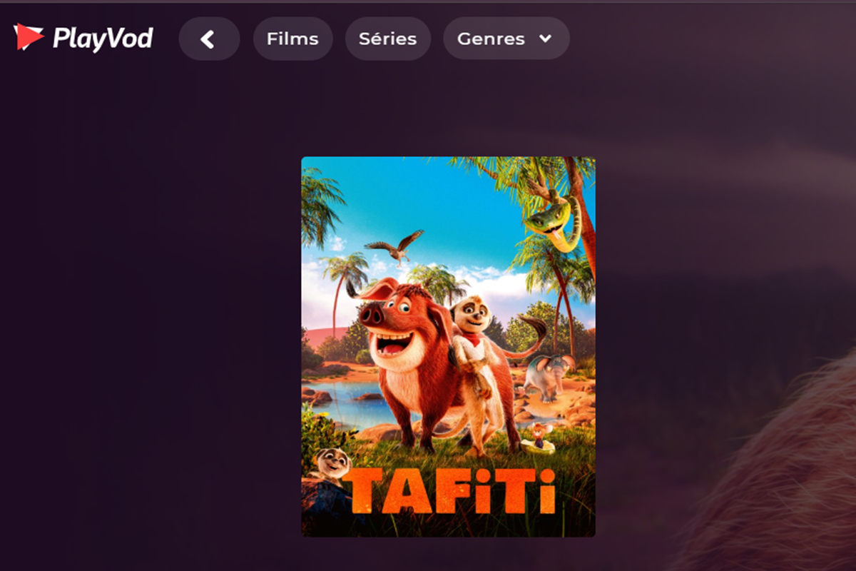 Le film Tafiti sur PlayVOD