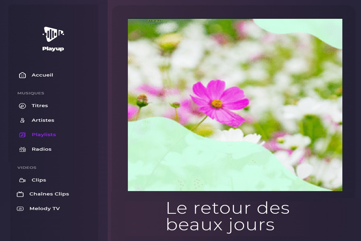 La playlist Le retour des beaux jours sur Playup 