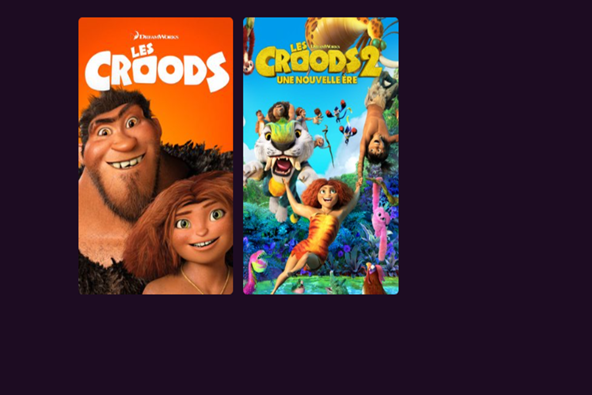 Affiches des films de la saga Les Croods 