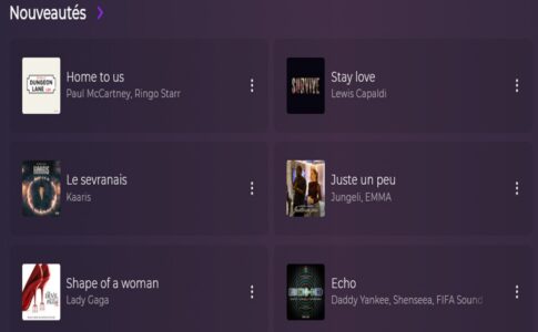 La rubrique Nouveautés sur Playup