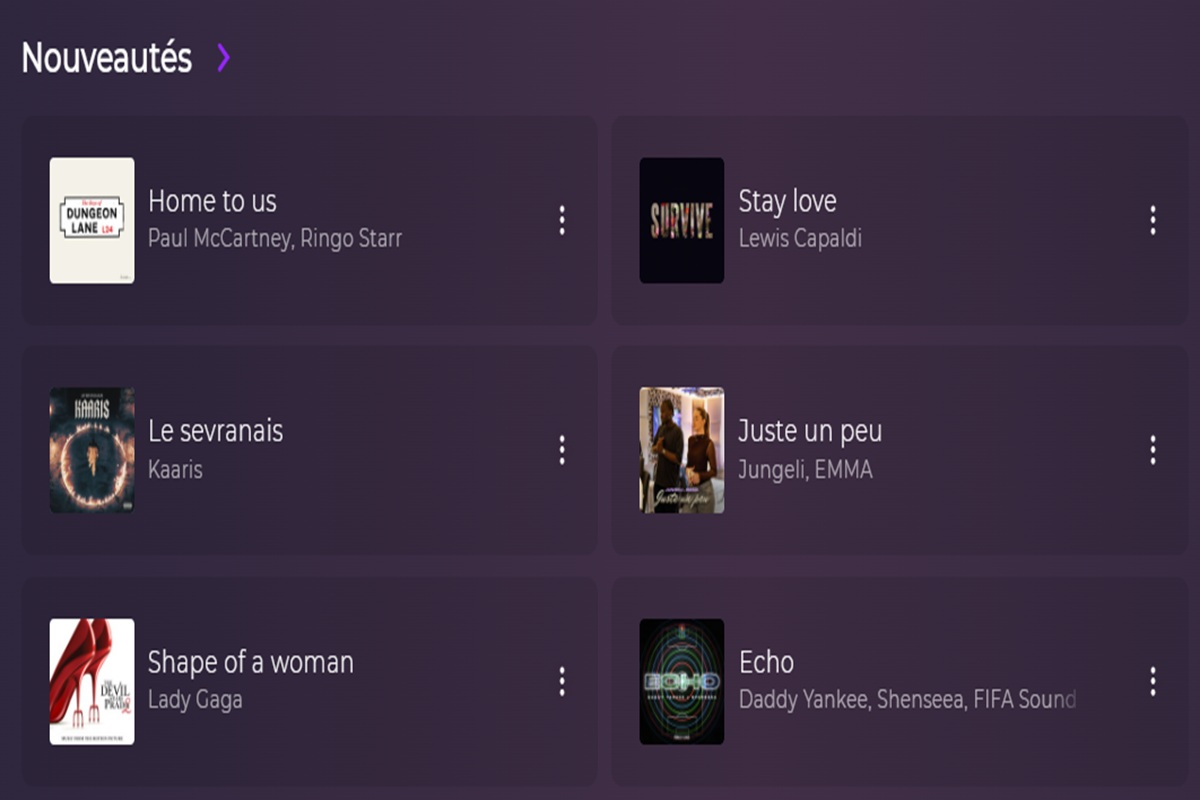 La rubrique Nouveautés sur Playup   
