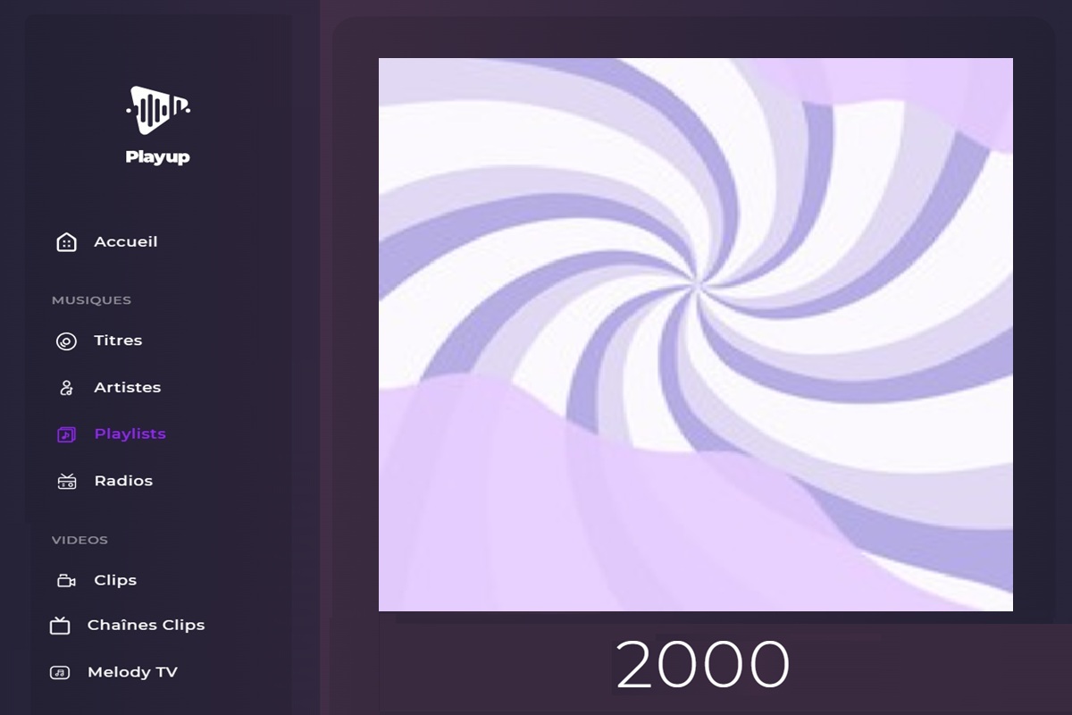 La playlist 2000 sur Playup