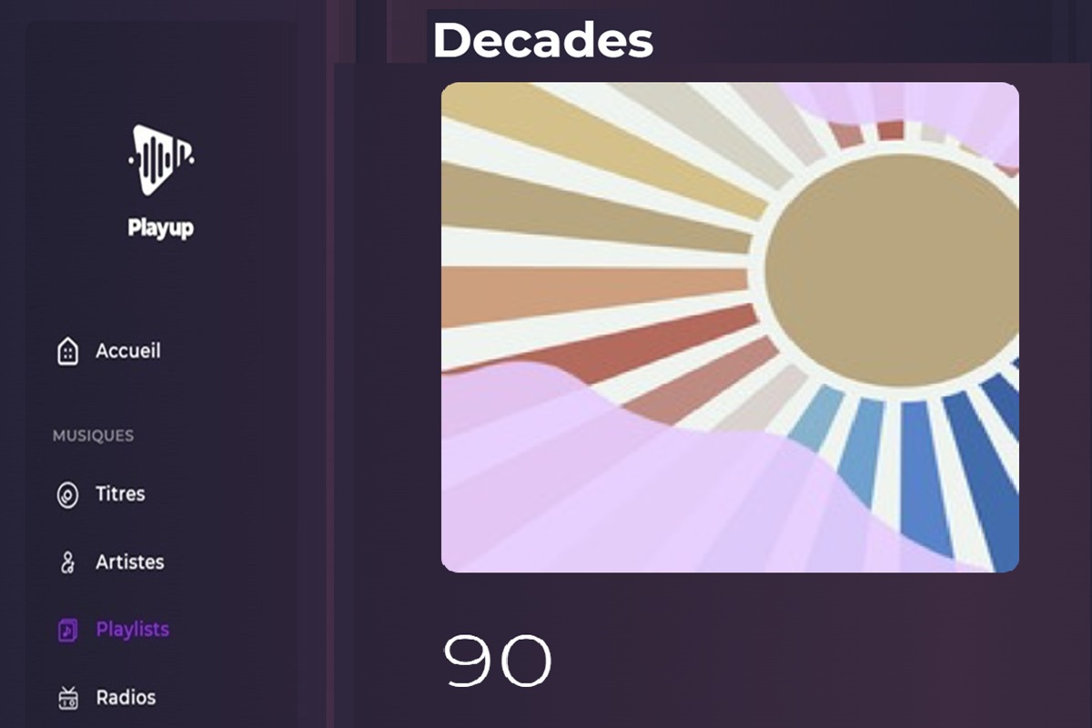 La playlist Années 90 sur Playup