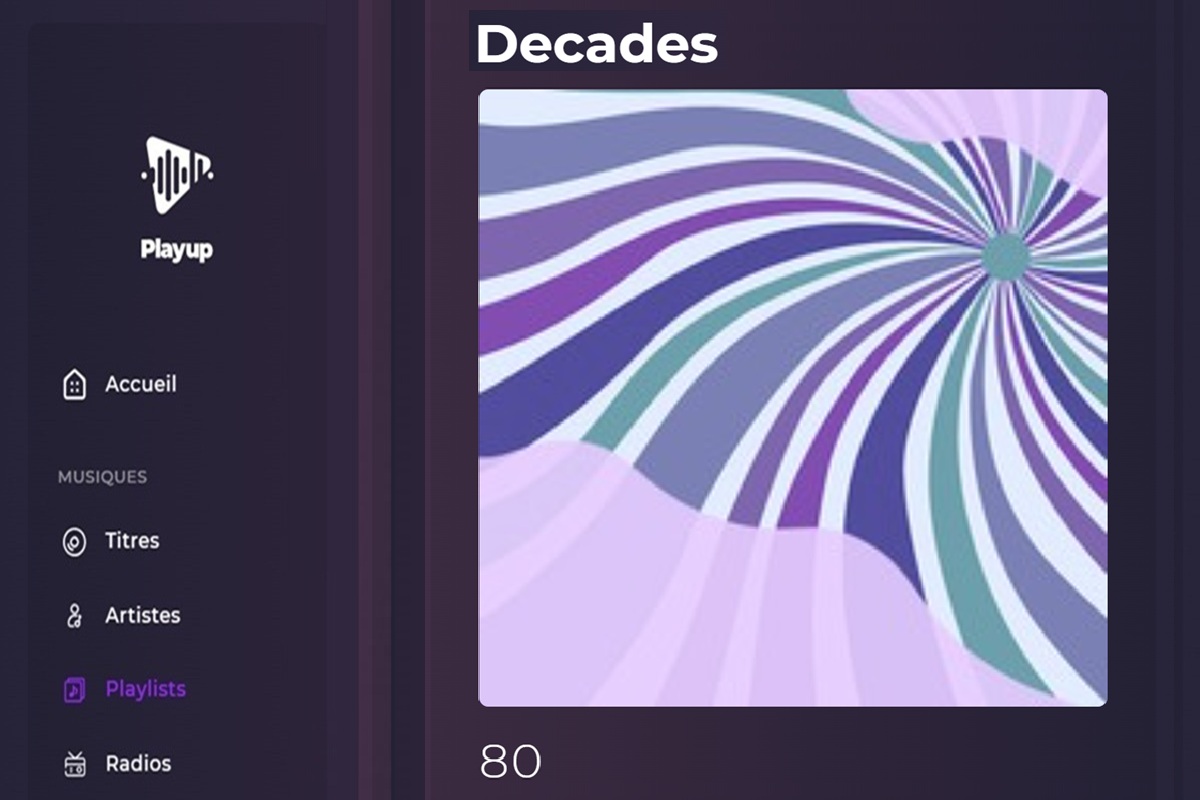 La rubrique Decades 80 sur Playup 