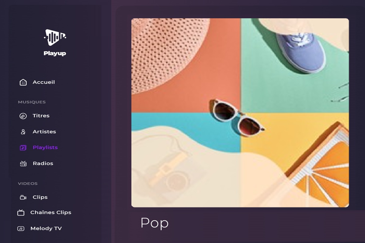 Sélection de titres pop disponibles sur Playup 