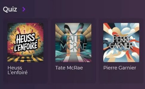 La rubrique Quiz sur Playup