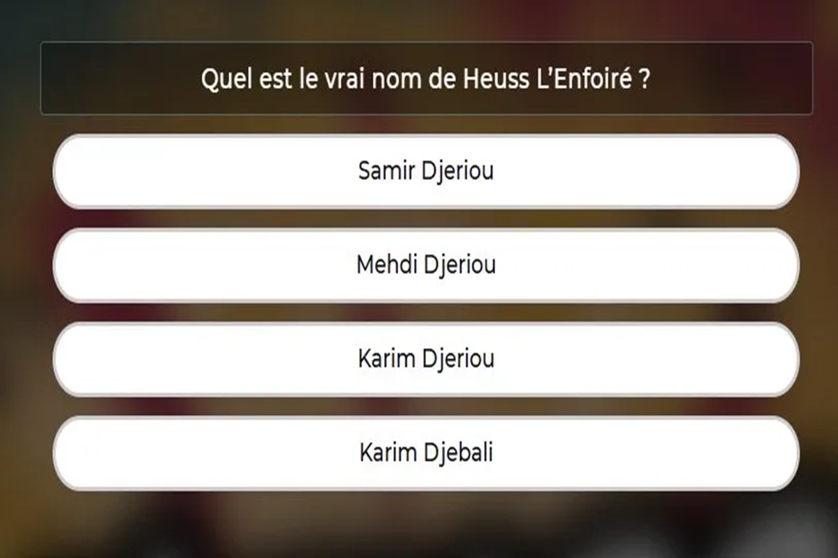 Une question sur Heuss L'Enfoiré sur Playup   