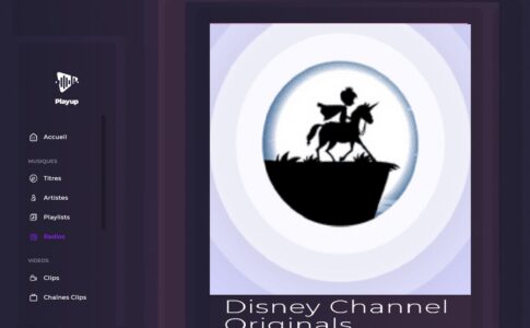La radio Disney Channel Originals sur la plateforme Playup