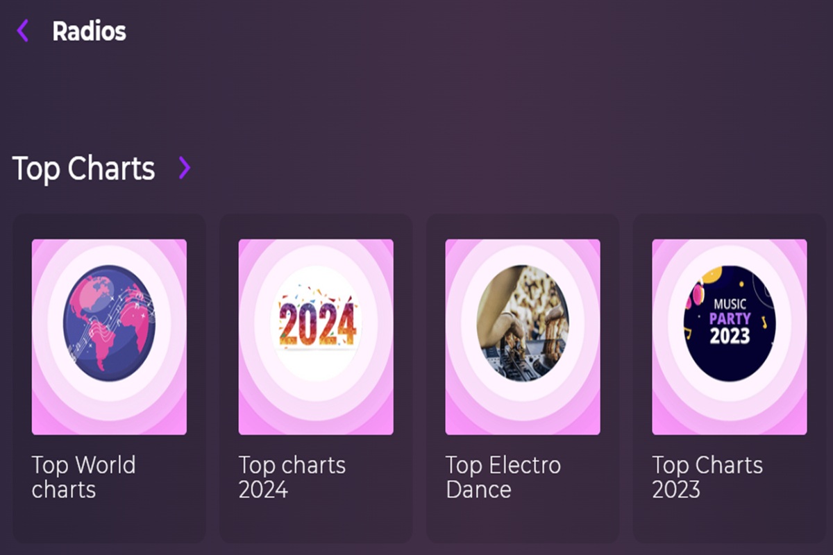 Les Top Charts et playlists thématiques des radios sur Playup 