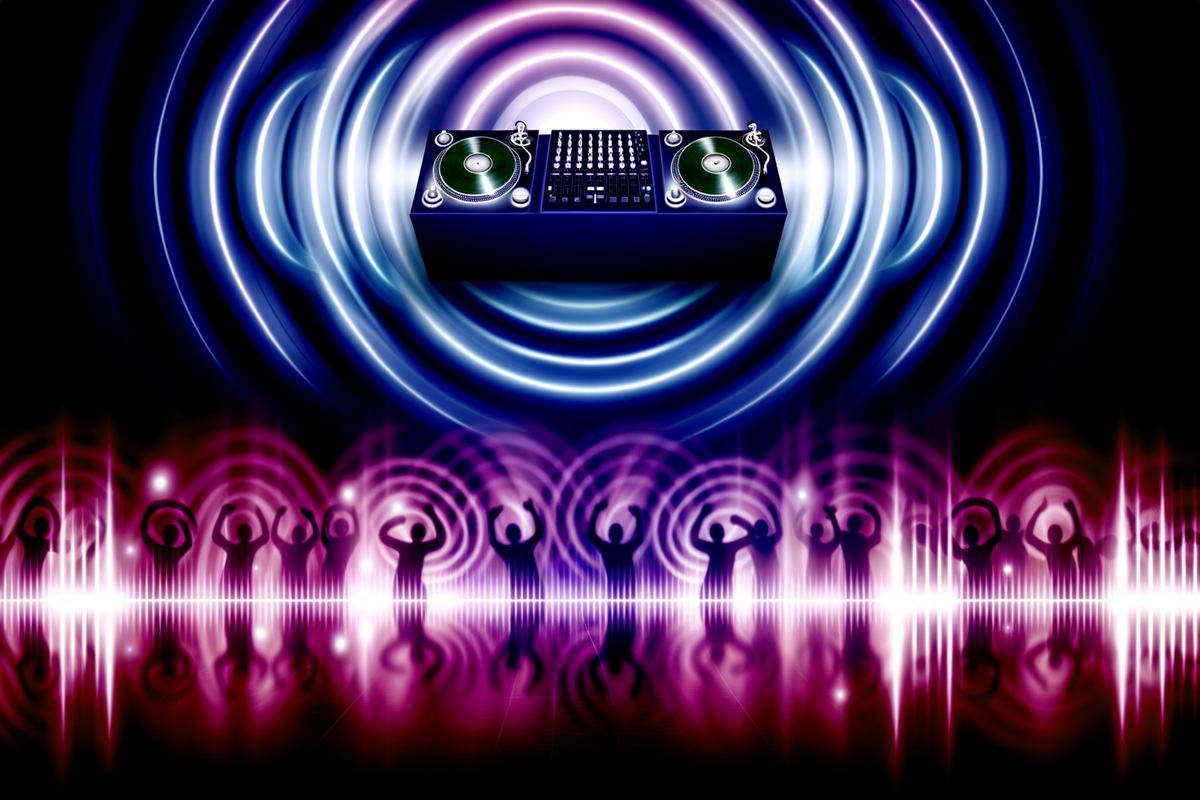 Illustration de l'univers de la musique électronique et de la fête