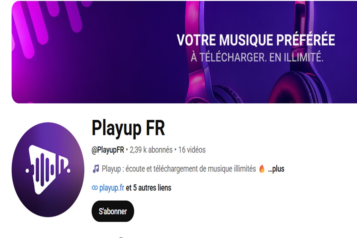 La chaîne YouTube de Playup