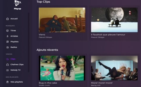 La rubrique Clips de Playup