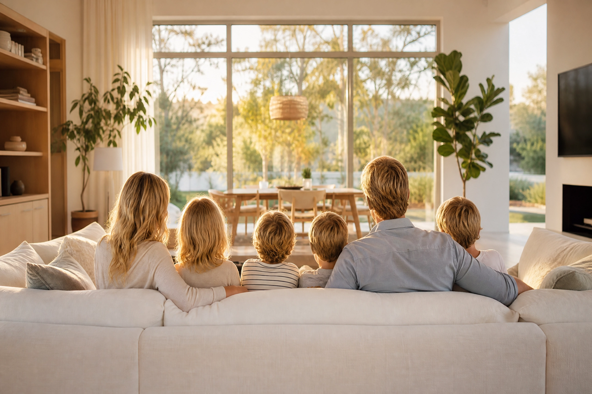 Famille recomposée rappelant le film Anna et les enfants
