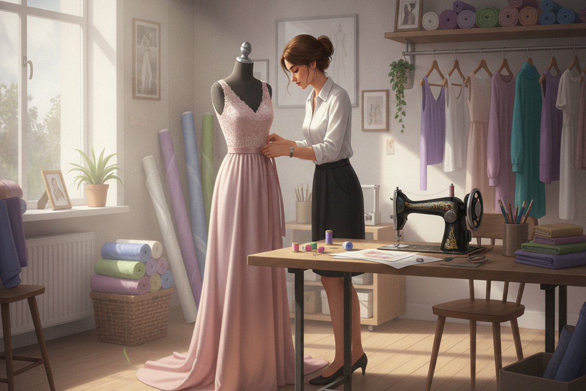 Gameplay d’un jeu de couture comme Dressmaker