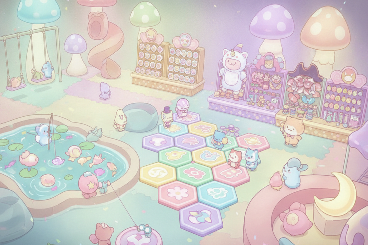 Gameplay d’un jeu familial comme Hello Kitty Party Land