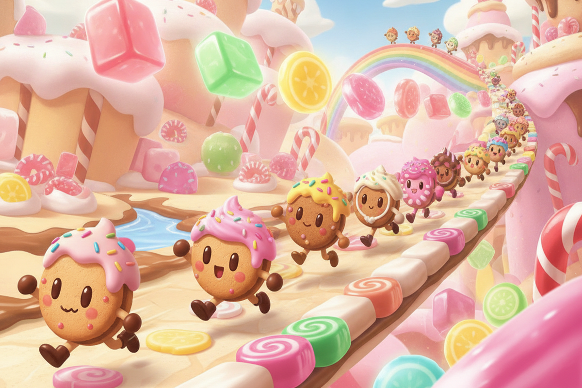 Gameplay d’un jeu similaire à CookieRun