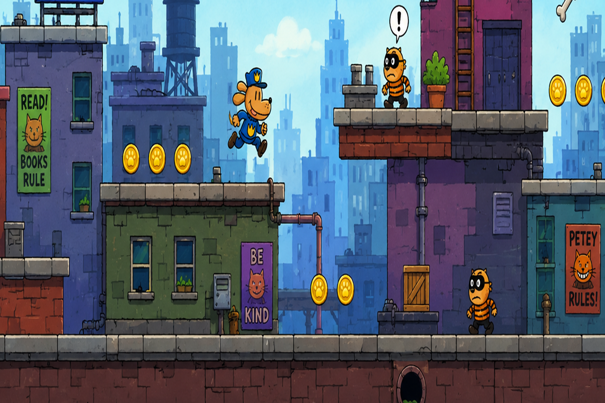 Gameplay d’un jeu similaire à l’univers Dog Man