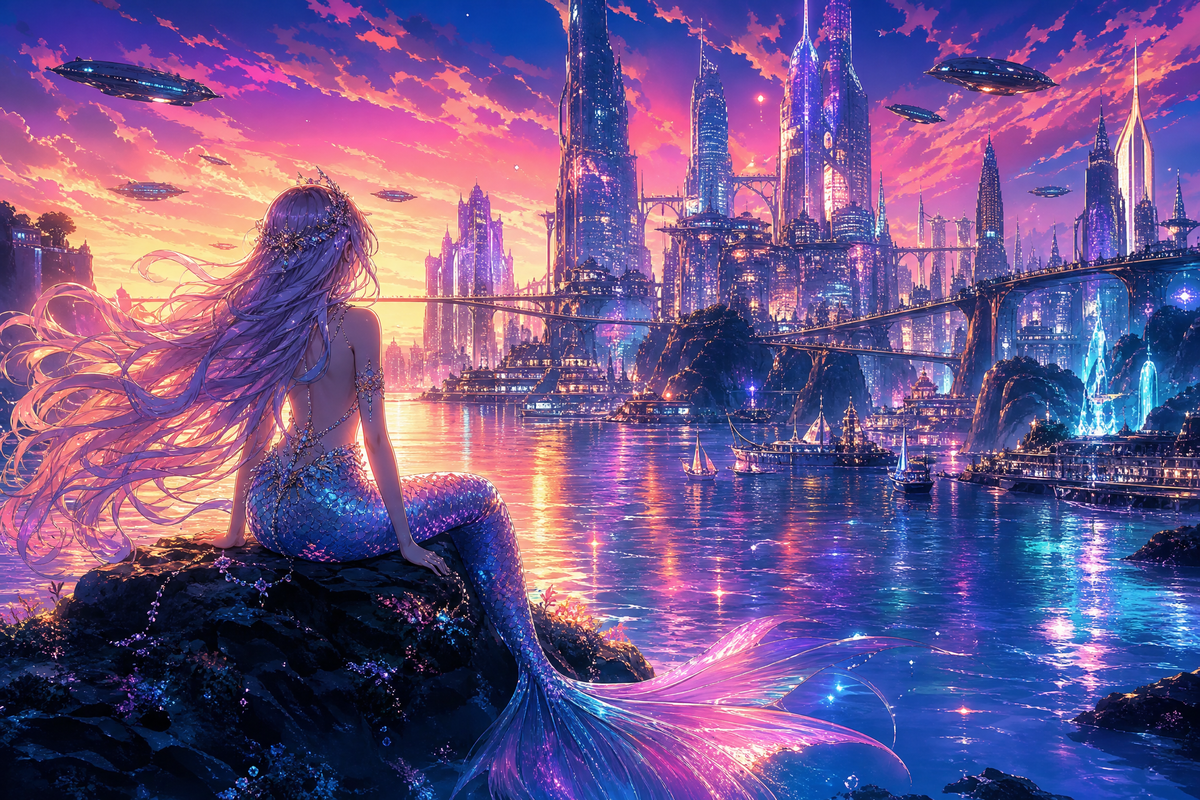 Monde océanique magique similaire au film Chao