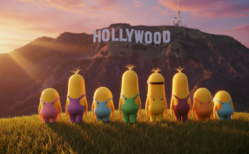 Scène à Hollywood évoquant Des Minions et des Monstres