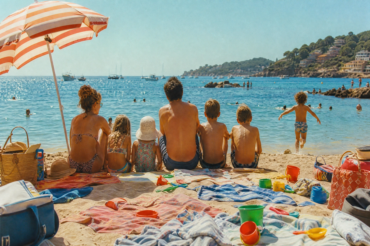 Scène familiale comme dans le film Anna et les enfants