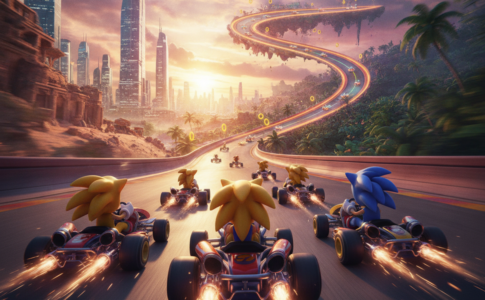 Gameplay d’un jeu similaire à Sonic Racing : CrossWorlds
